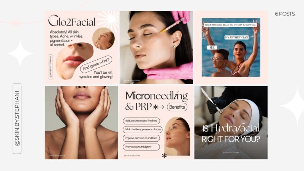 Skin by Stephani feed layout: facials, microneedling and PRP