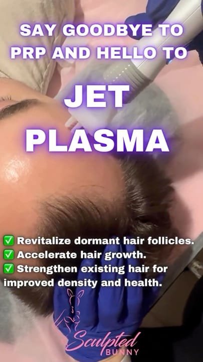 Sculpted Bunny reel: say goodbye to PRP and hello to Jet Plasma hair treatment