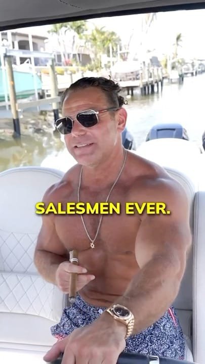 Humorous reel: salesmen ever, filmed on a boat in a Florida canal